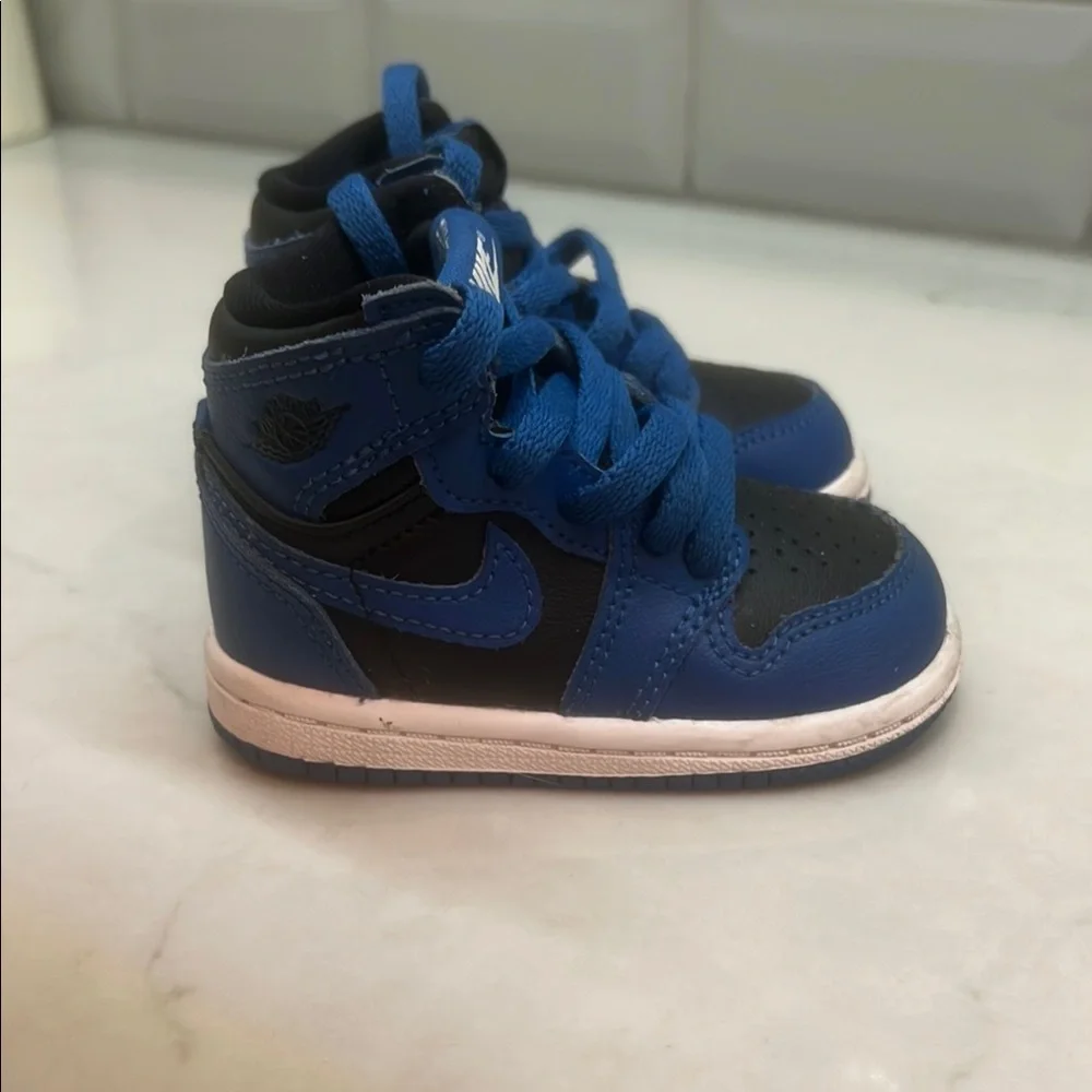 Nike Blue and Black High-Top Sneakers